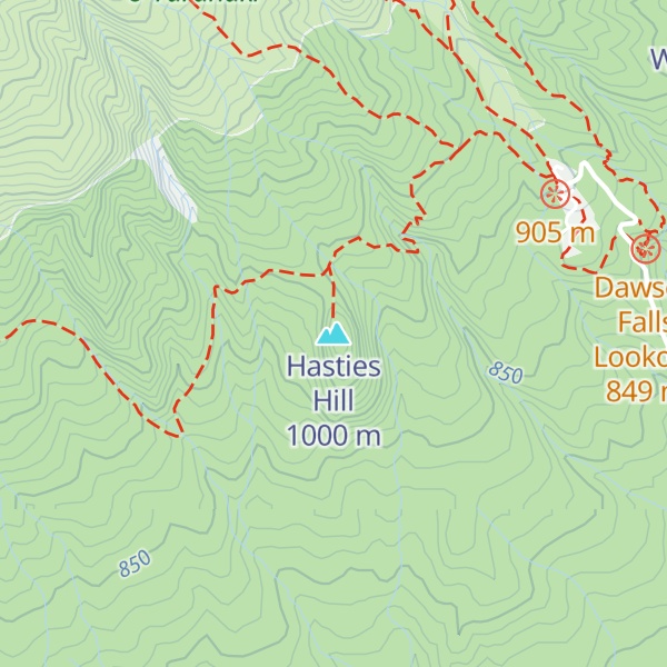 Map of Hasties Hill