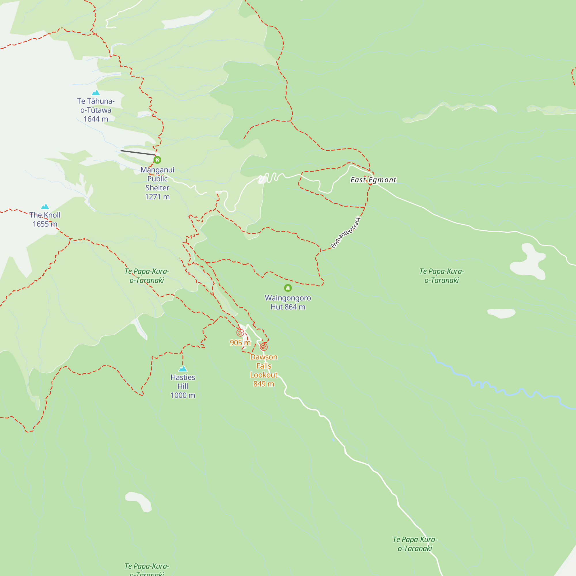 Waingongoro Hut map
