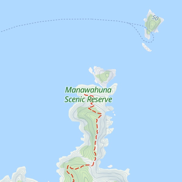 Map of Cape Brett Hut
