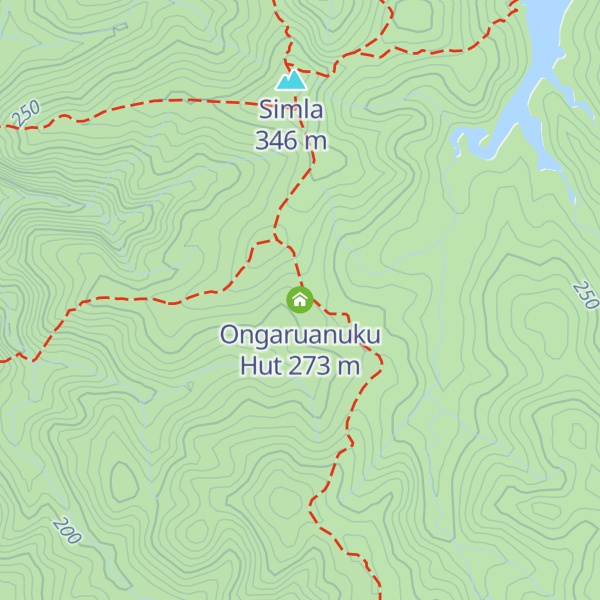 Map of Ongaruanuku Hut