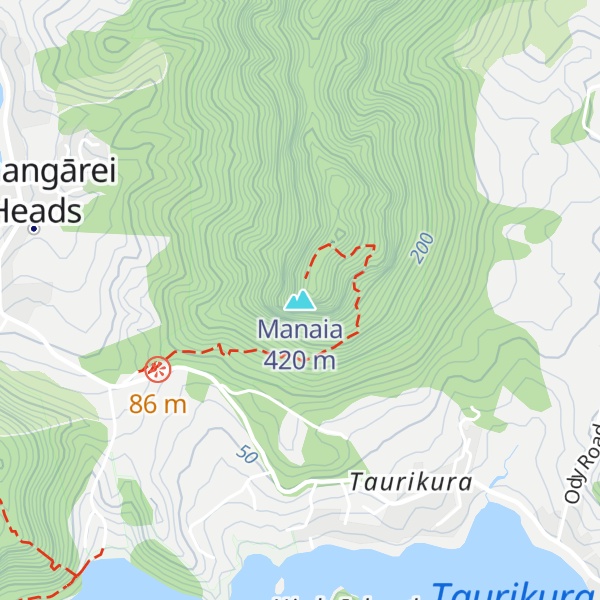 Map of Manaia