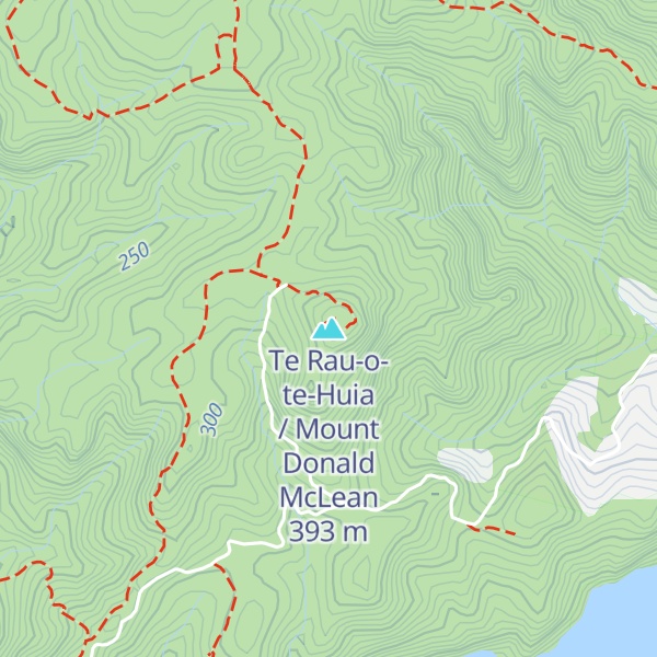 Map of Te Rau-o-te-Huia / Mount Donald McLean
