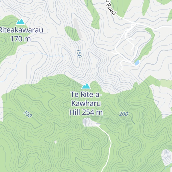 Map of Te Rite-a-Kawharu Hill