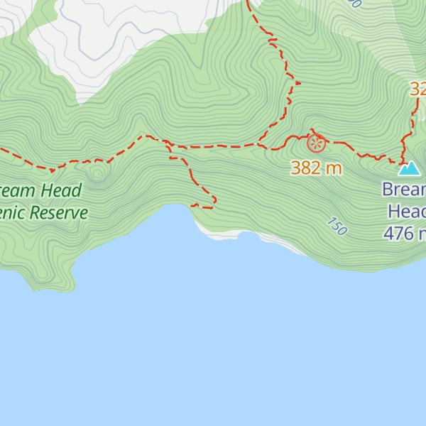 Map of Peach Cove Hut