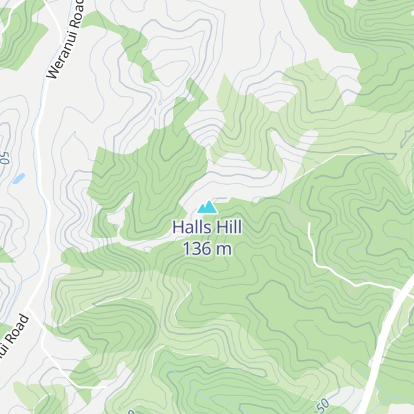 Map of Halls Hill