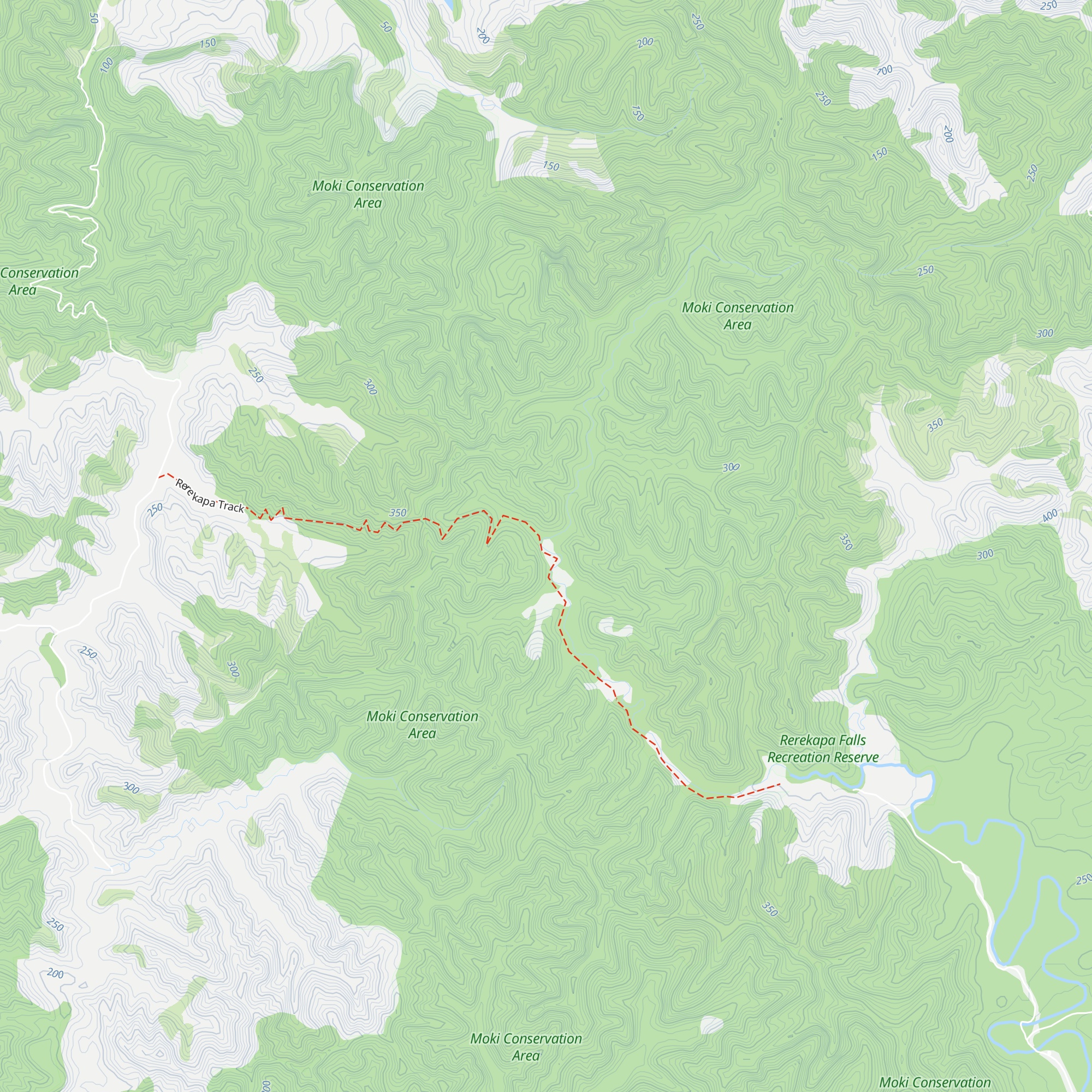Rerekapa Hut map
