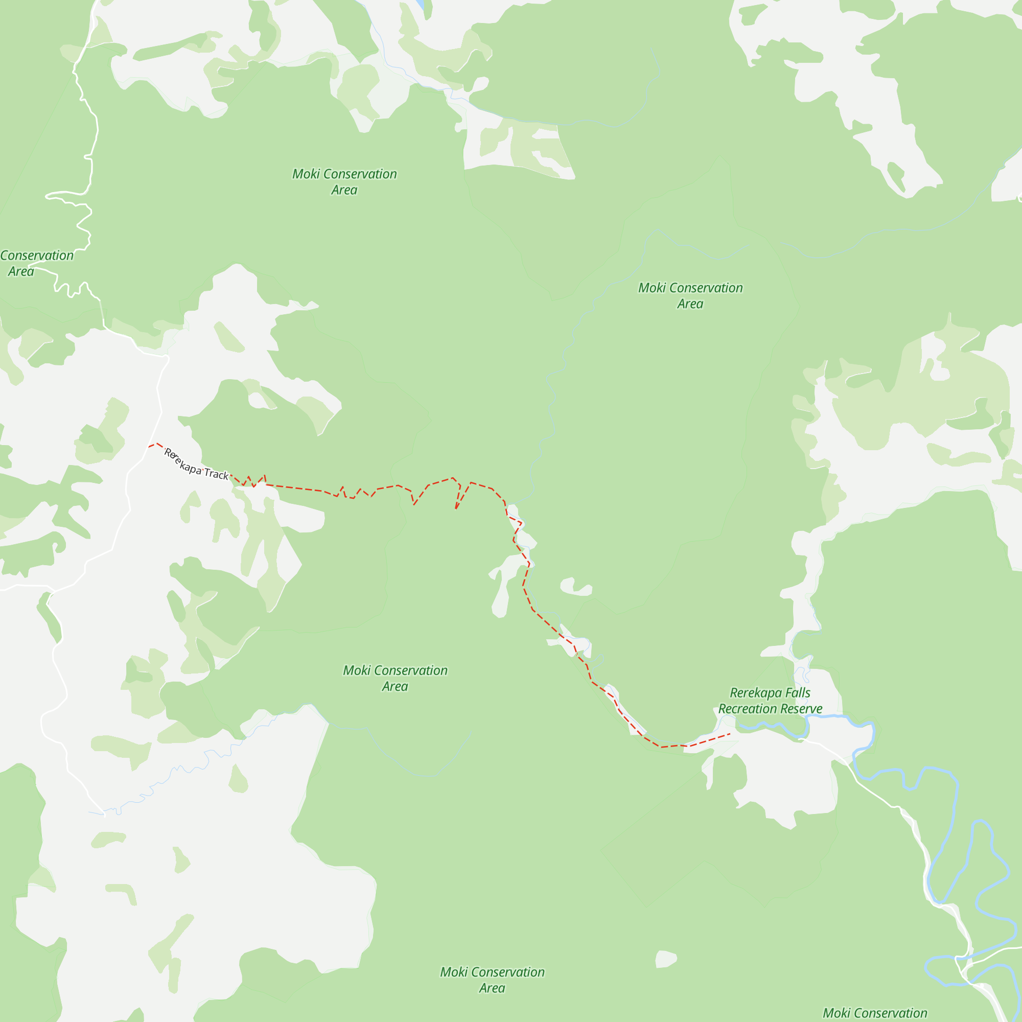 Rerekapa Hut map
