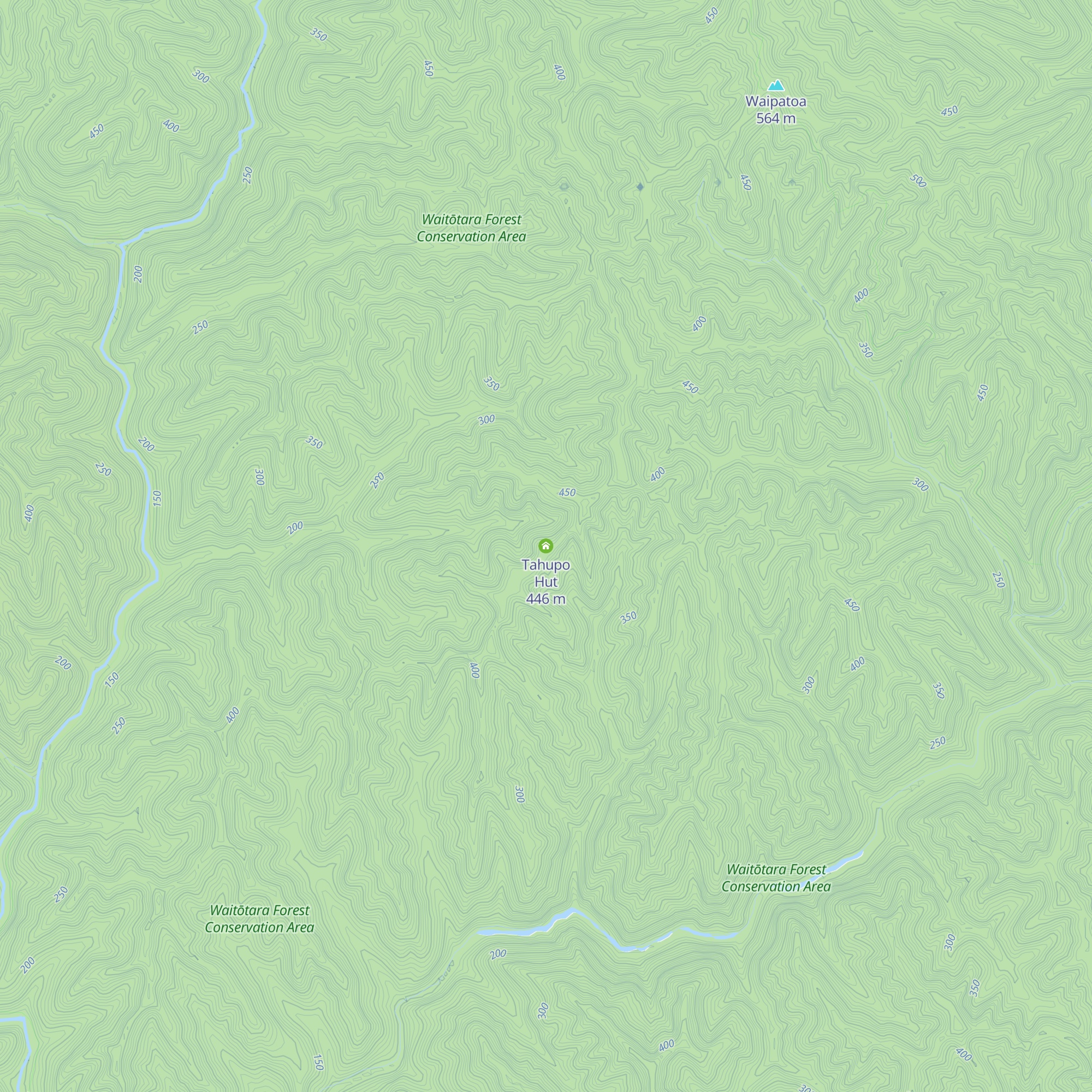Tahupo Hut map