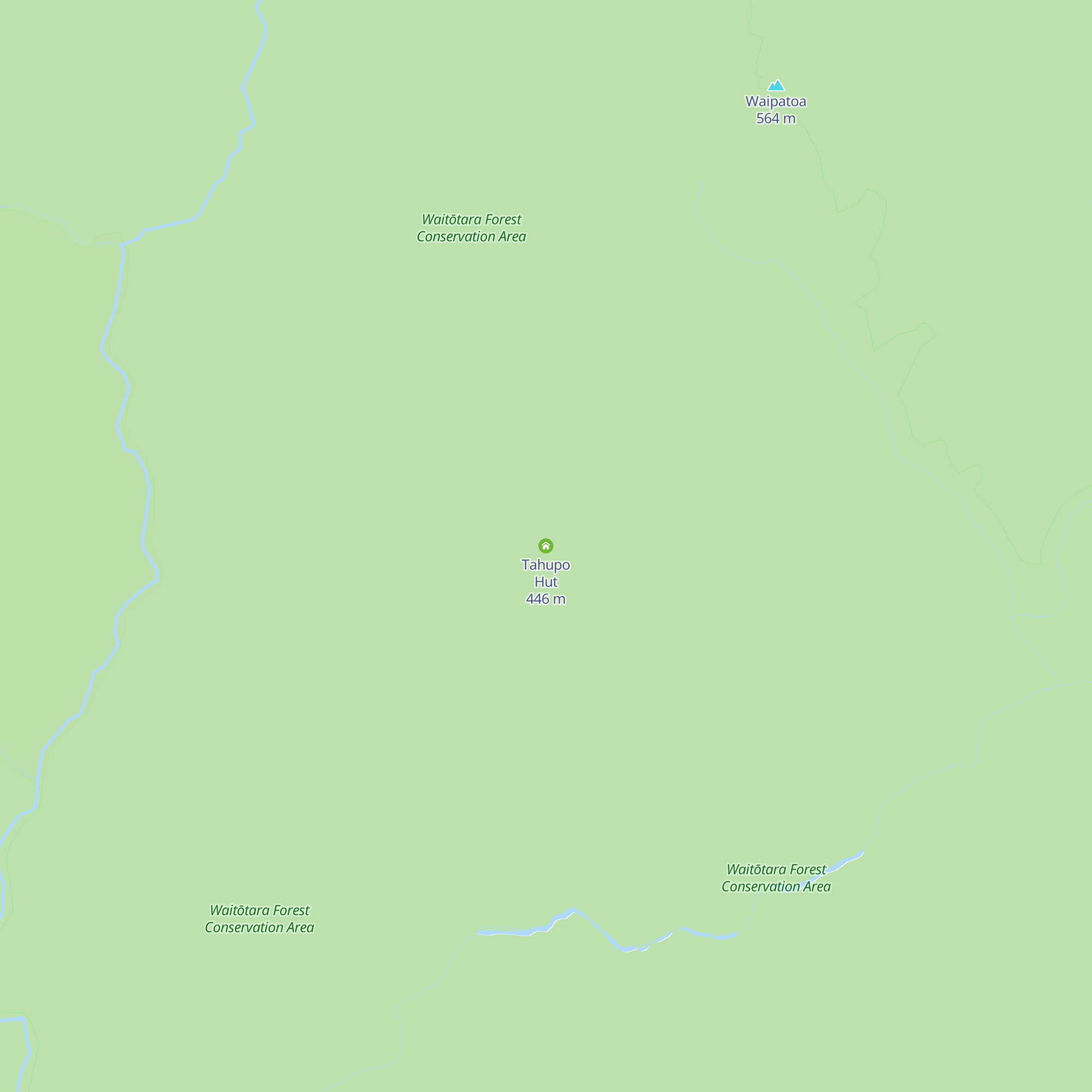 Tahupo Hut map