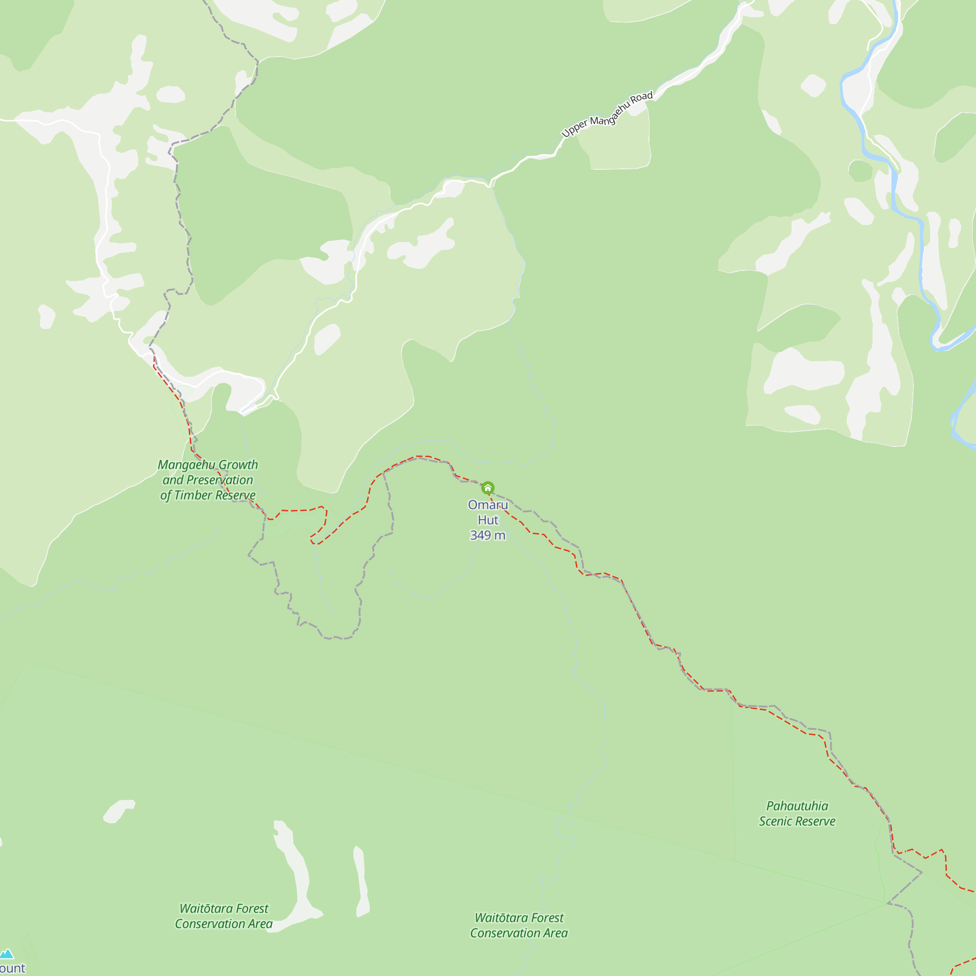 Omaru Hut map