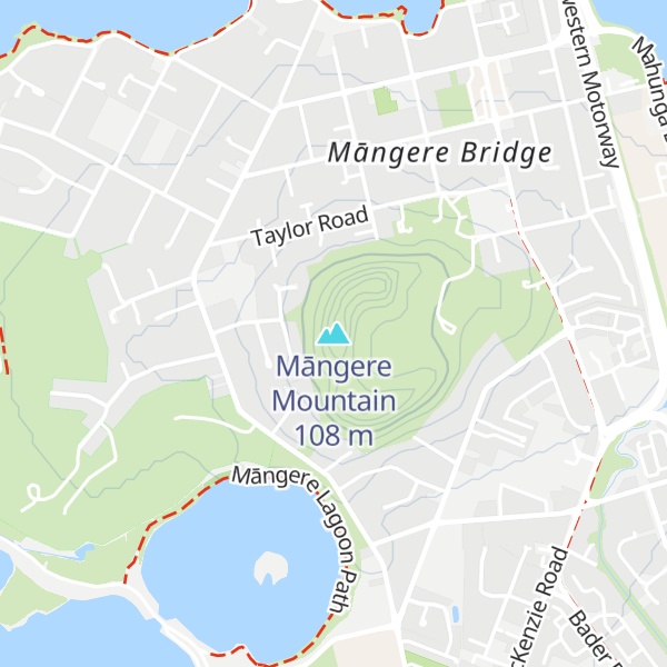 Map of Māngere Mountain