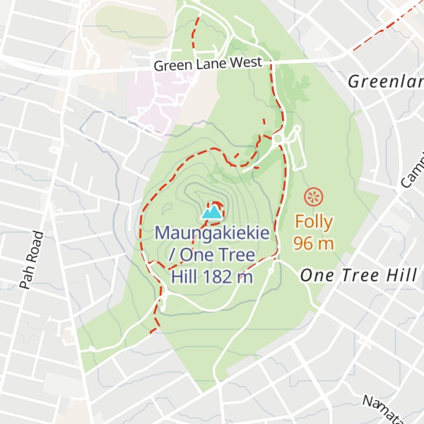 Map of Maungakiekie / One Tree Hill
