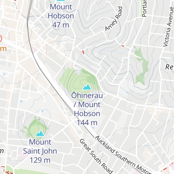 Map of Ōhinerau / Mount Hobson