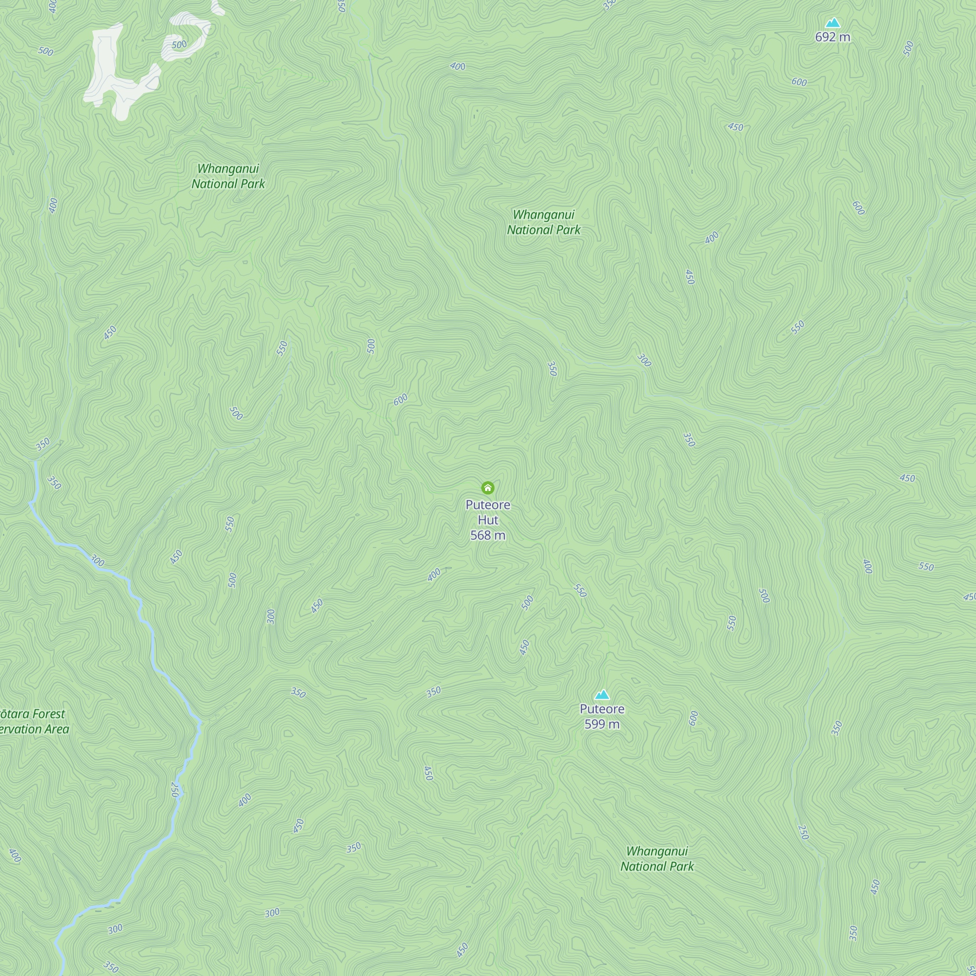 Puteore Hut map