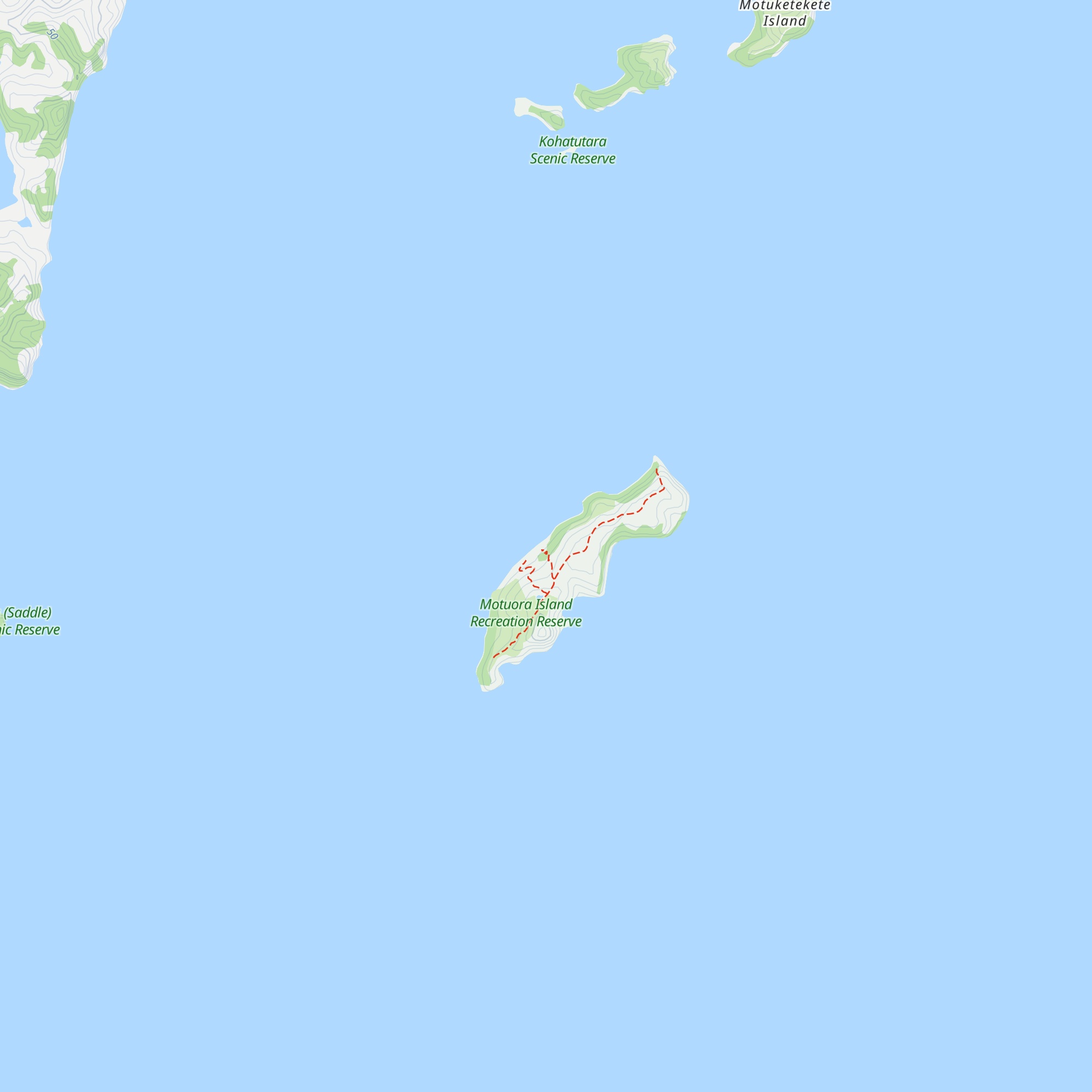 Motuora Island bach map