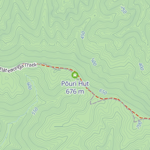 Map of Pōuri Hut
