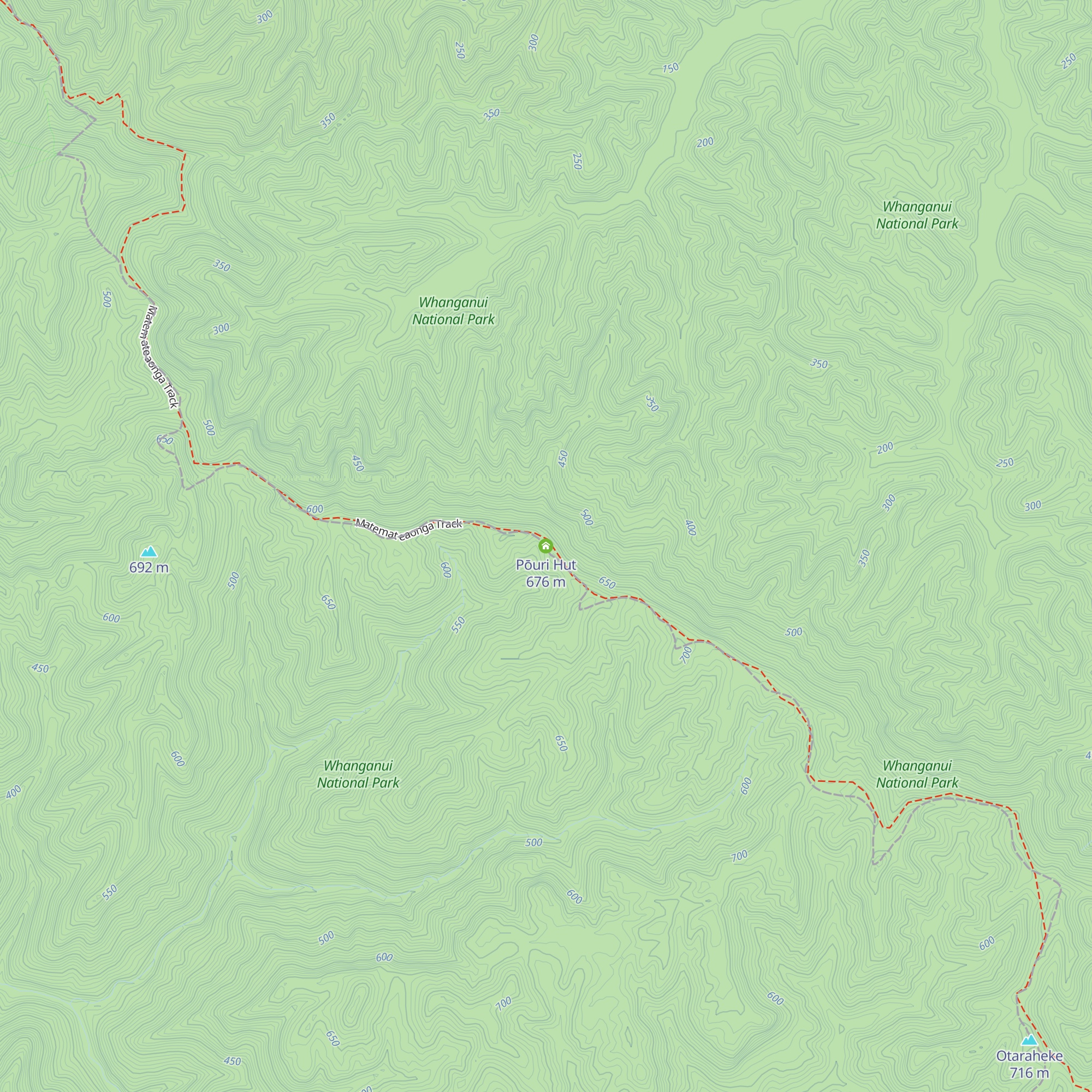 Pōuri Hut map