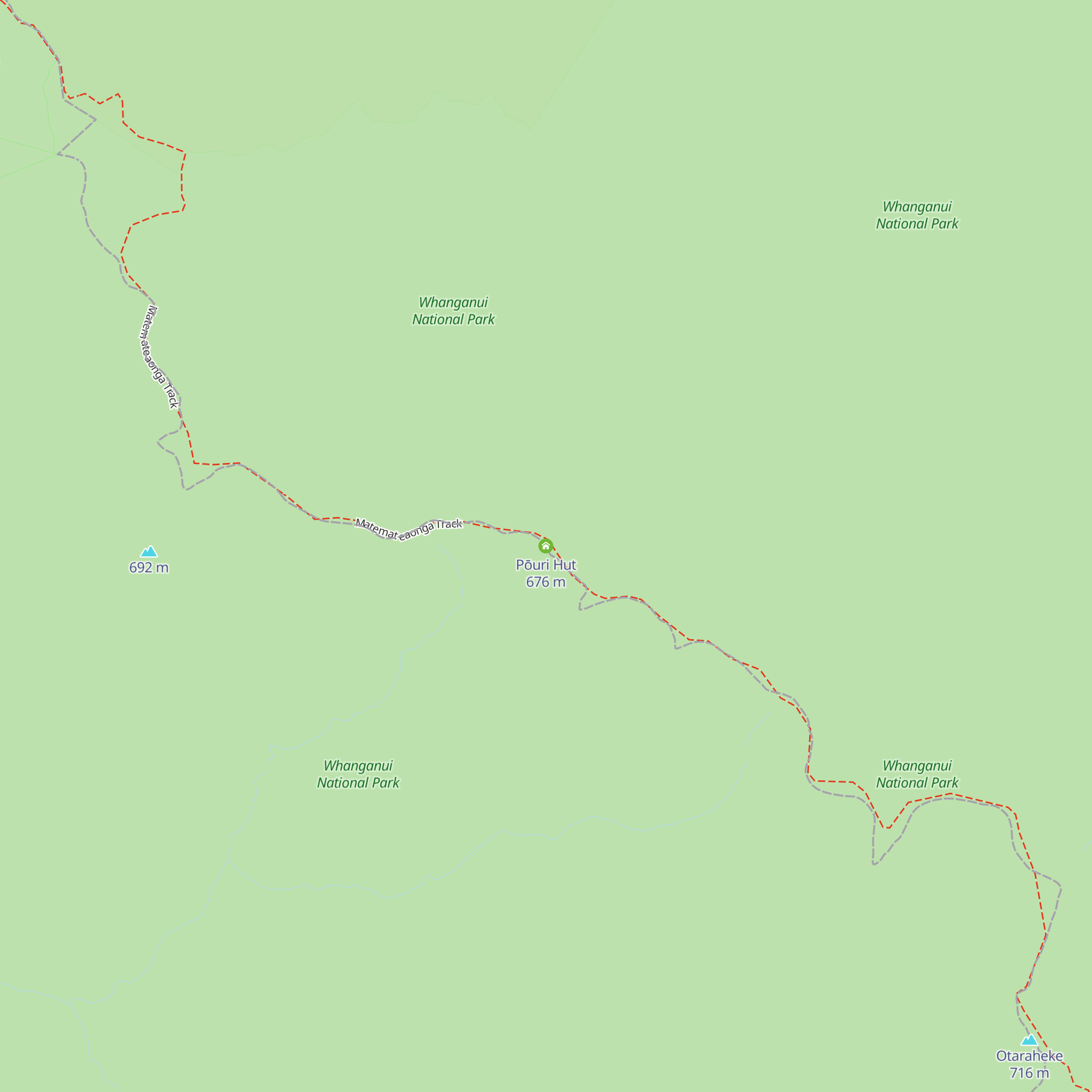 Pōuri Hut map