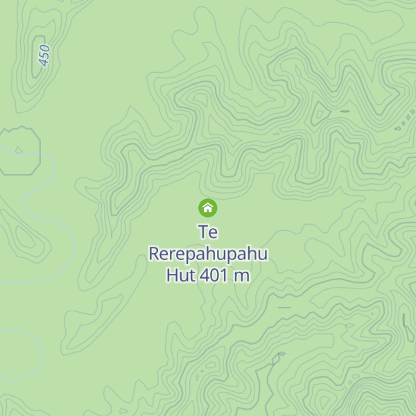 Map of Te Rerepahupahu Hut