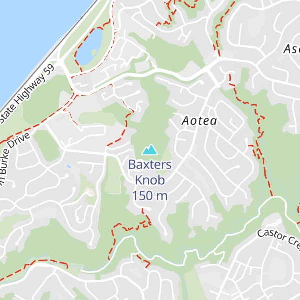 Map of Baxters Knob