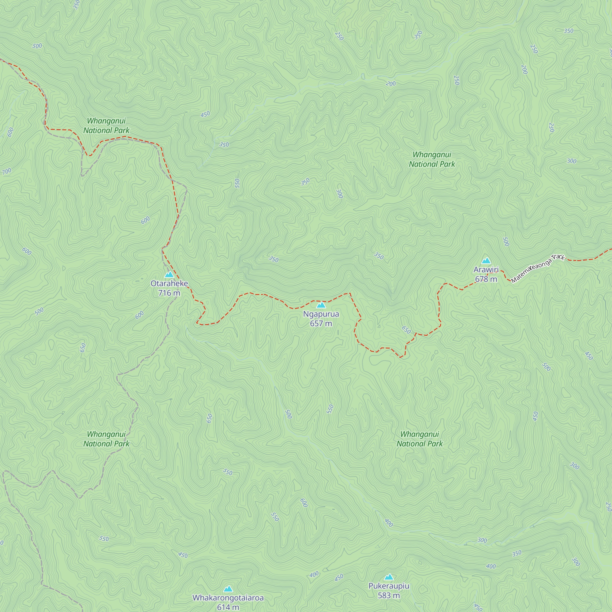 Ngapurua Hut map