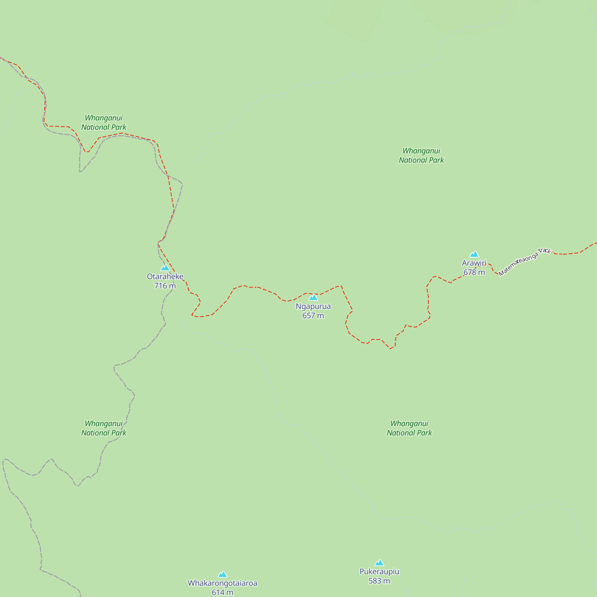 Ngapurua Hut map