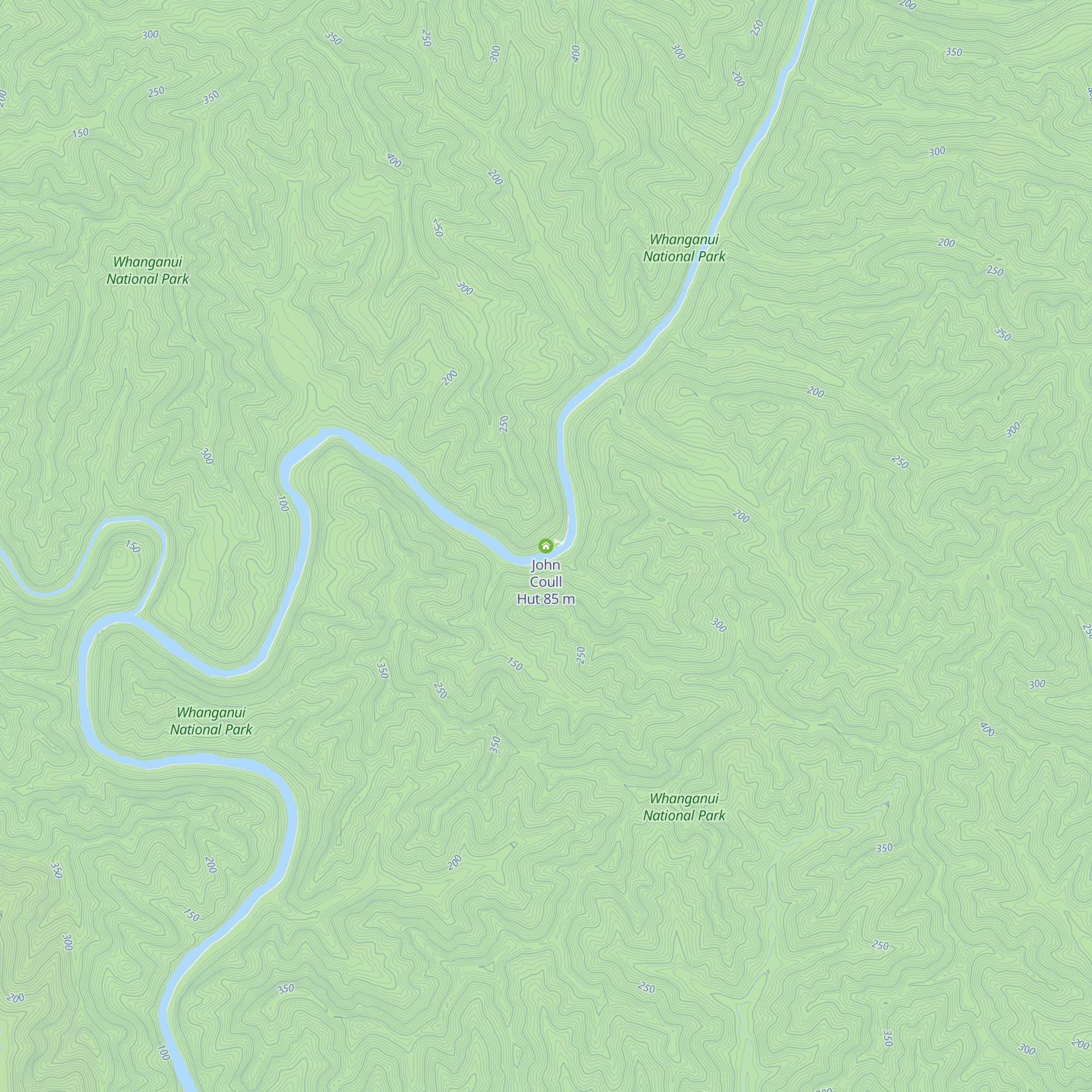 John Coull Hut map
