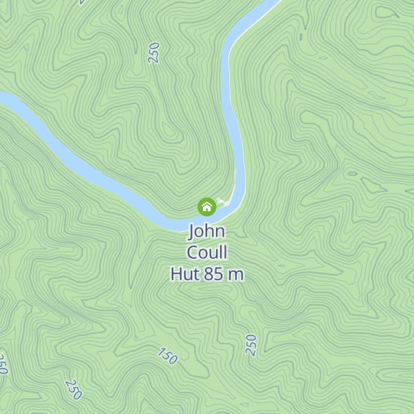 Map of John Coull Hut