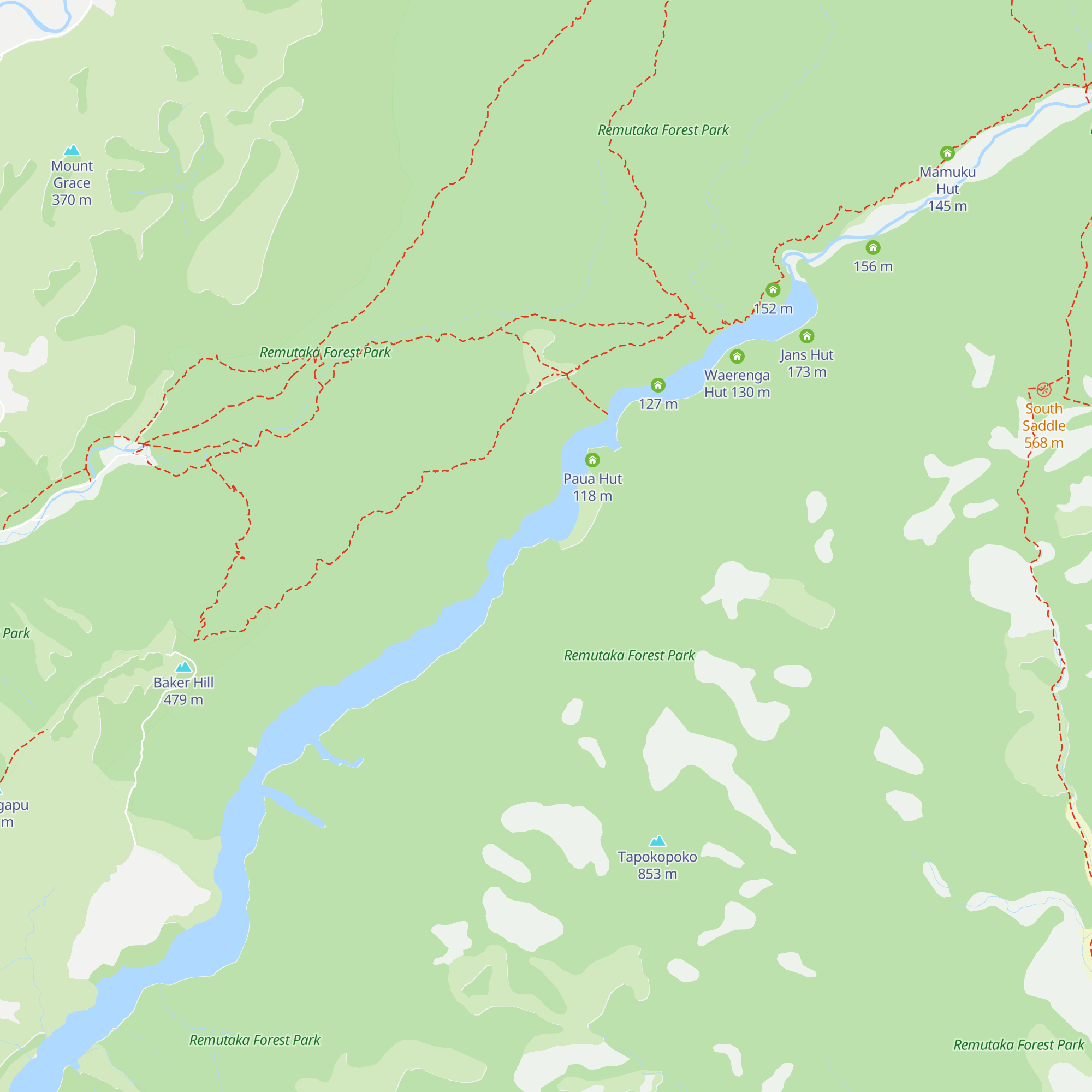Zac's Hut map