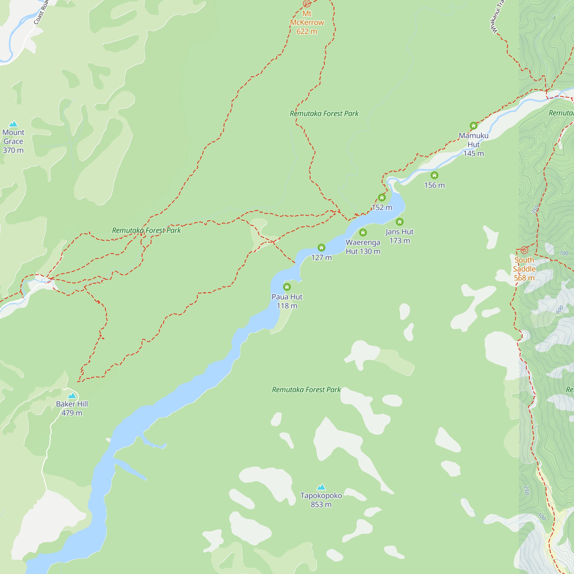 Paua Hut map