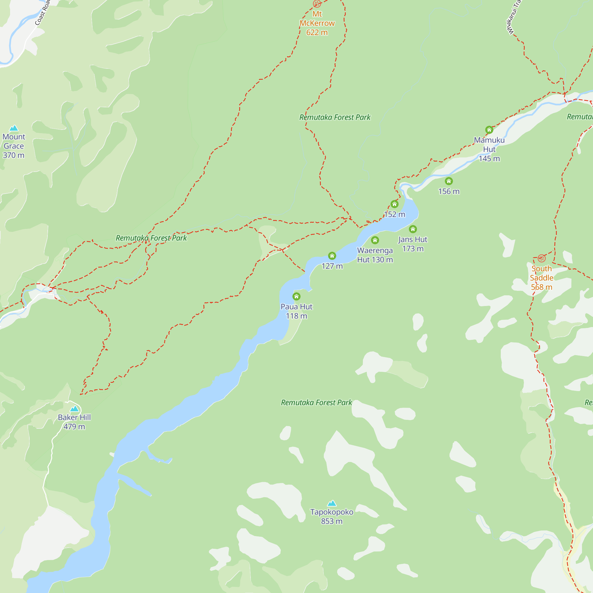 Paua Hut map
