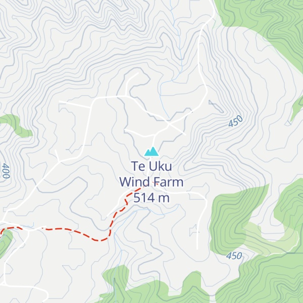 Map of Te Uku Wind Farm