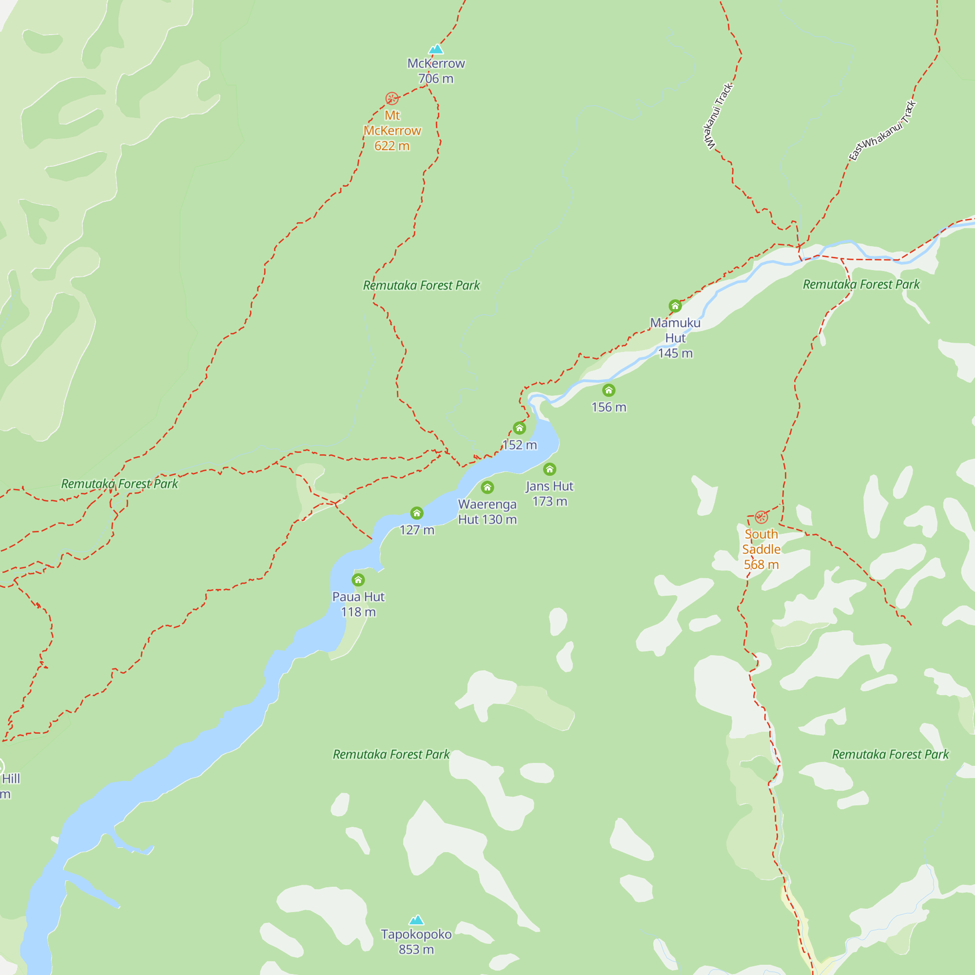 Waerenga Hut map