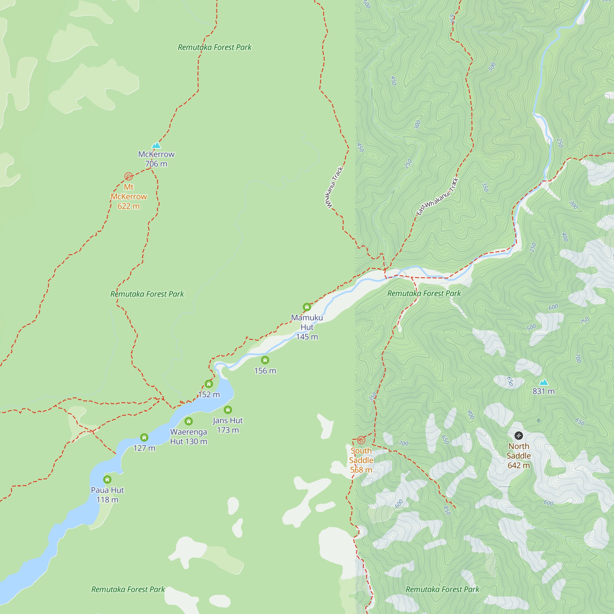 Mamuku Hut map