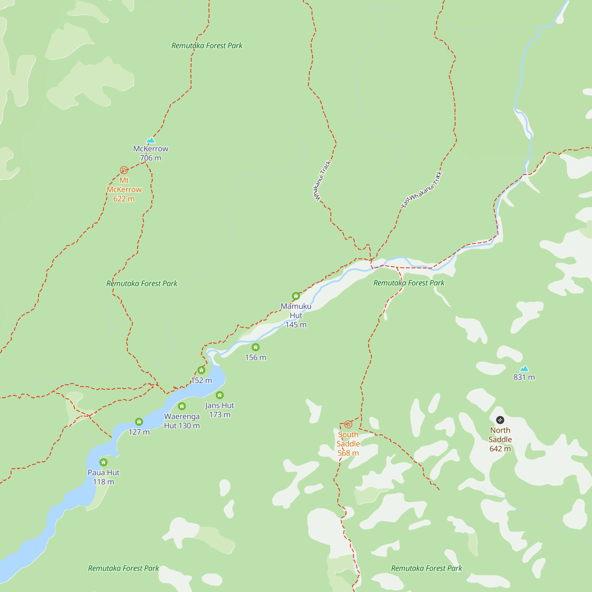 Mamuku Hut map