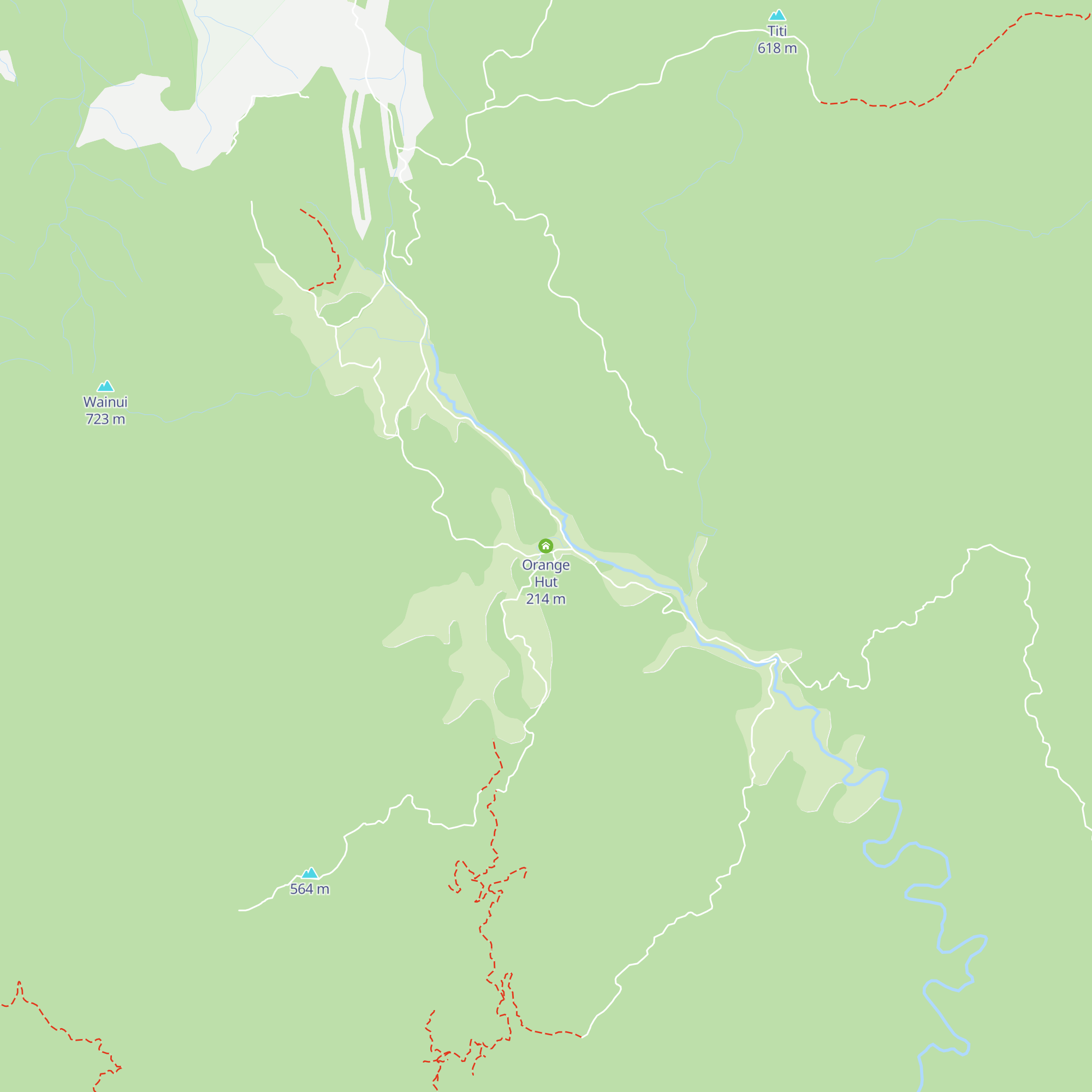 Orange Hut map