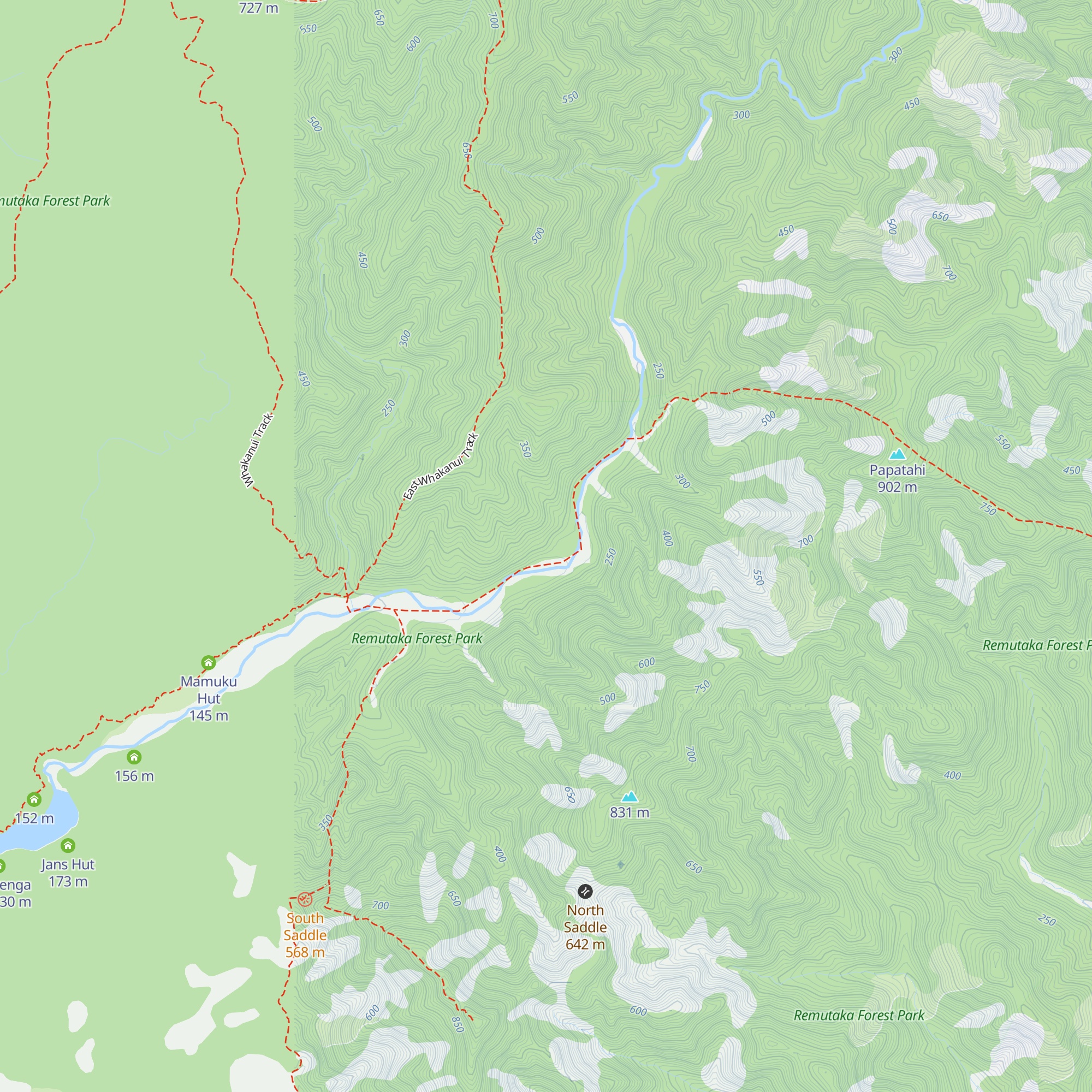 Papatahi Hut map