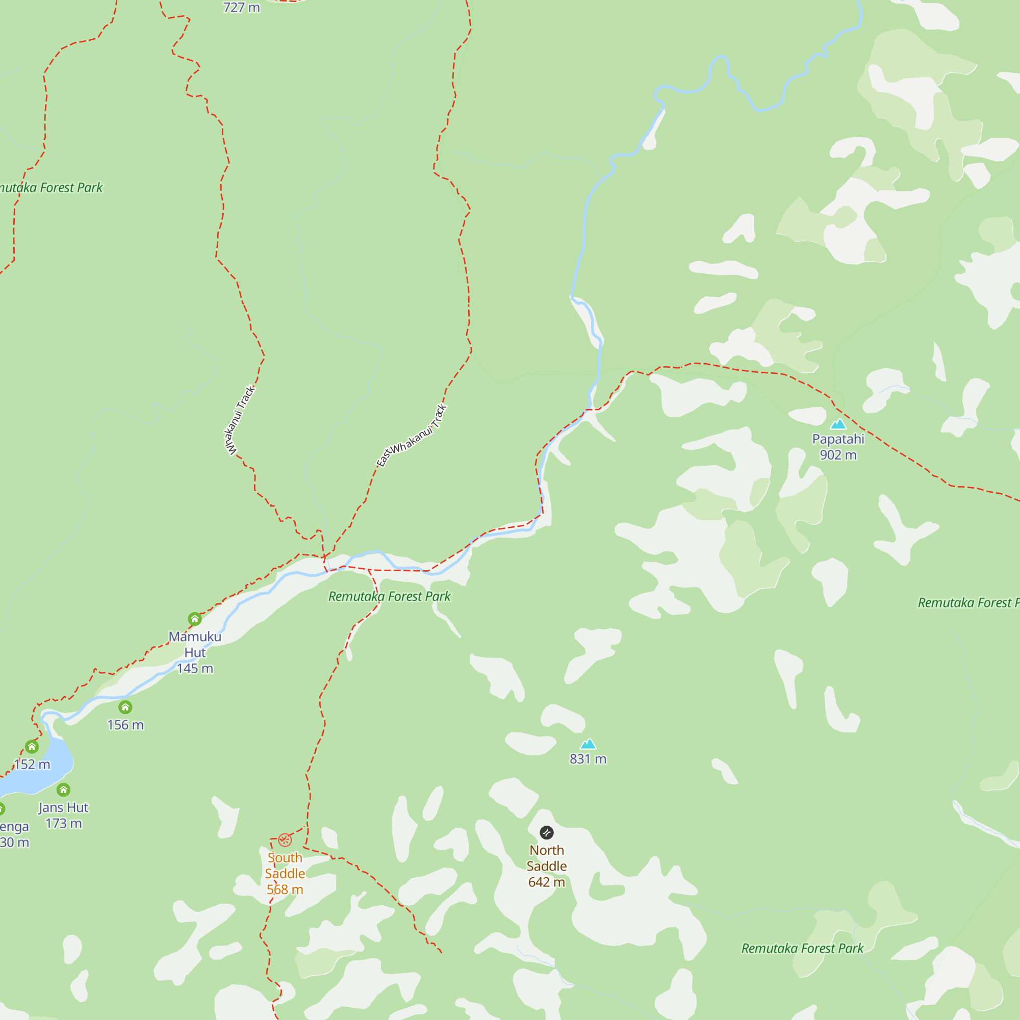 Papatahi Hut map
