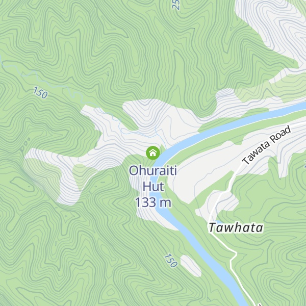 Map of Ohuraiti Hut