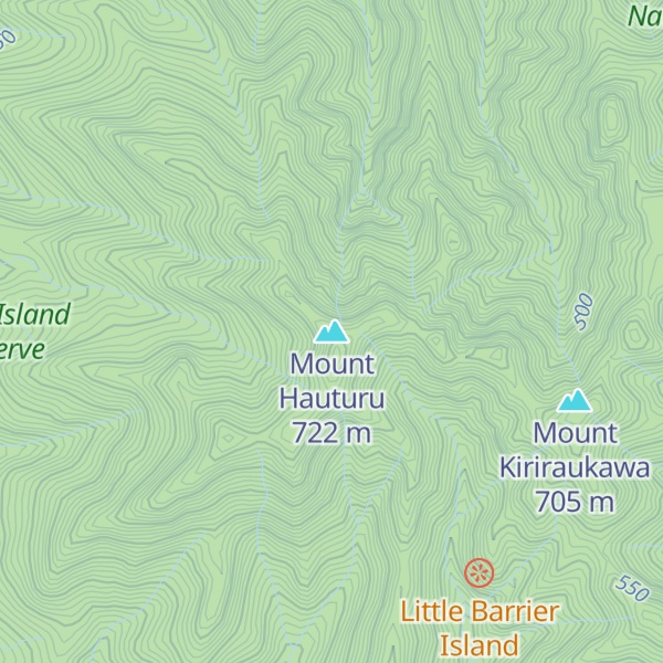 Map of Mount Hauturu
