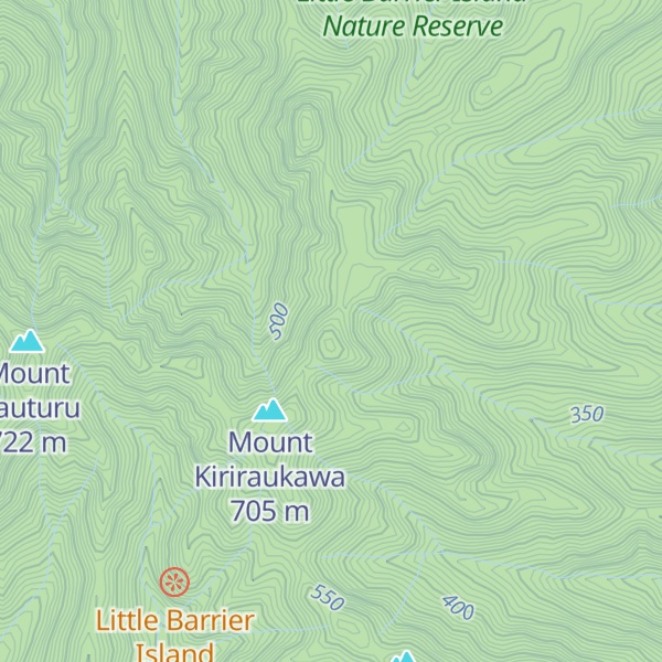 Map of Mount Orotere