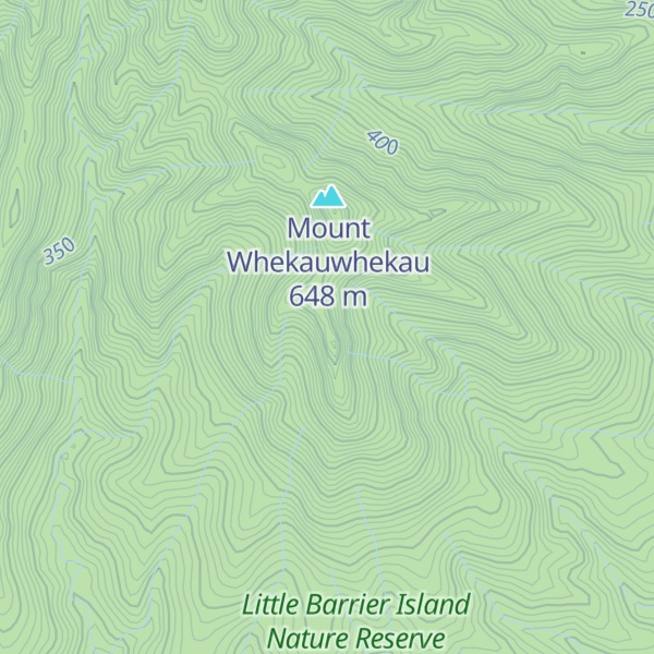 Map of Mount Hauruia / Bald Rock