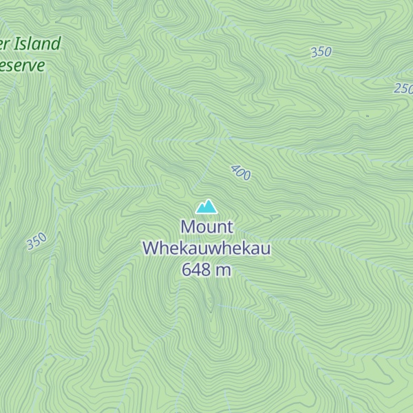 Map of Mount Whekauwhekau