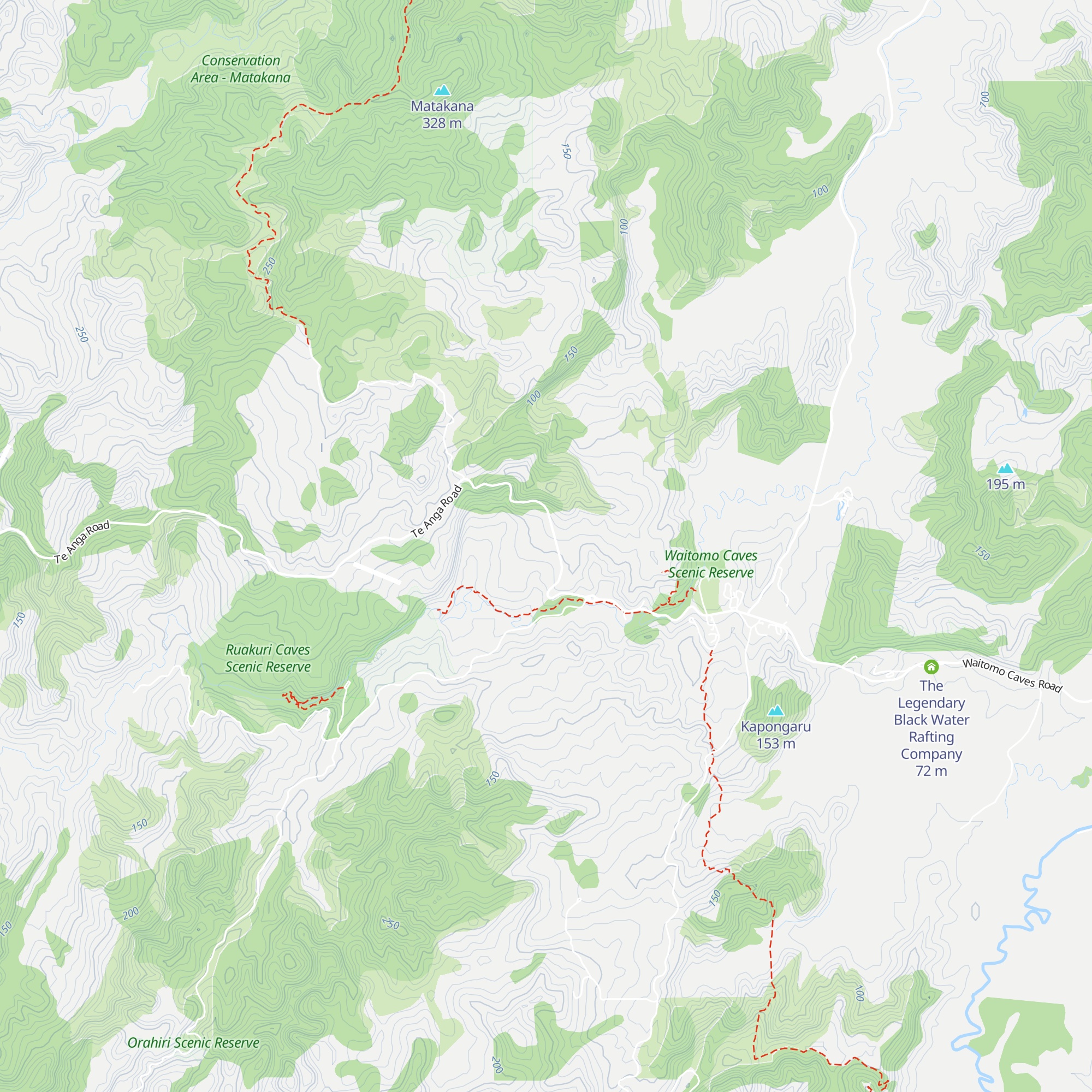 Hamilton Tomo Group Hut map