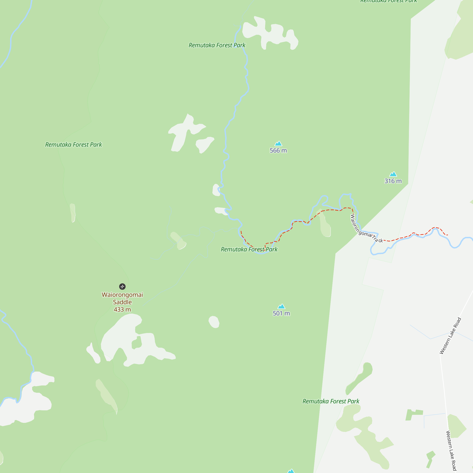 Waiorongomai Hut map