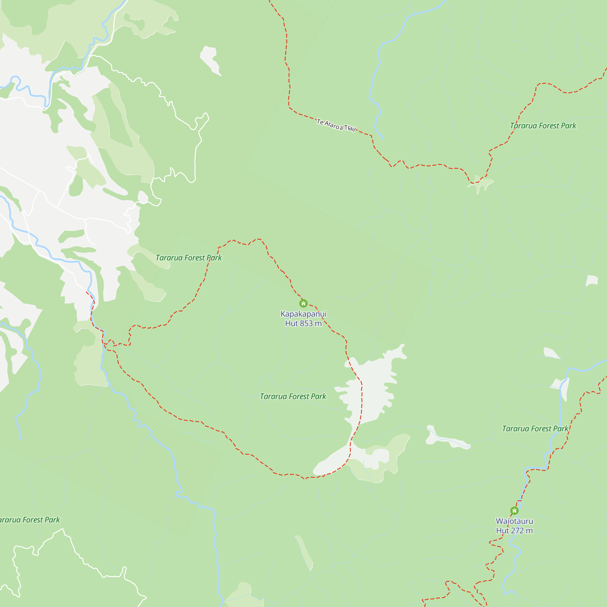 Kapakapanui Hut map