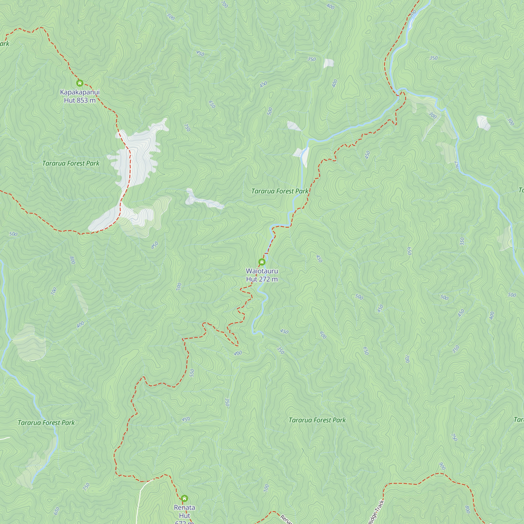 Waiotauru Hut map