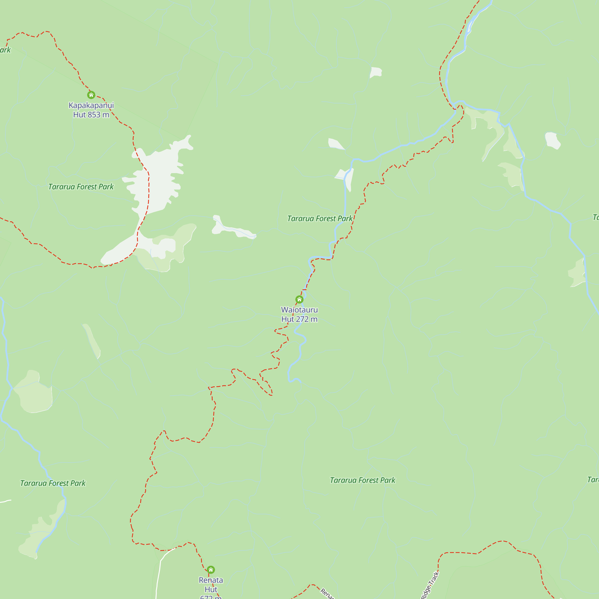 Waiotauru Hut map