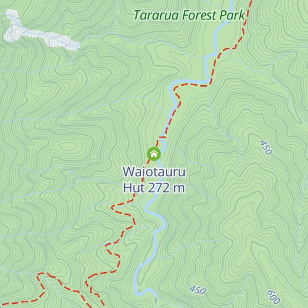 Map of Waiotauru Hut