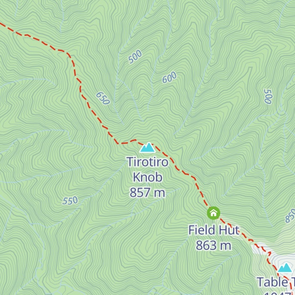 Map of Tirotiro Knob